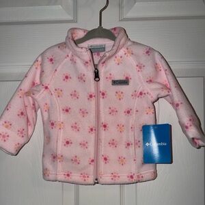 Columbia Pink Floral Fleece Jacket